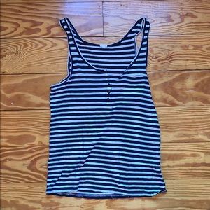 Black and White Stripe J Crew tank